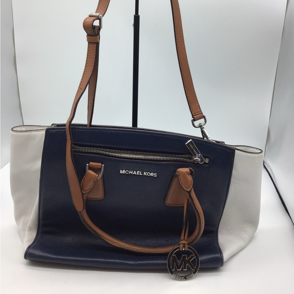 Michael Kors Sutton Handbag medium blue and cream